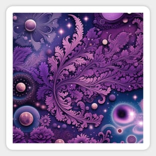 Other Worldly Designs- nebulas, stars, galaxies, planets with feathers Sticker